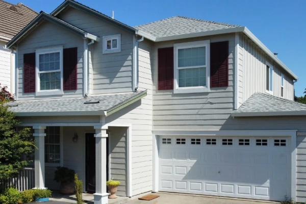 Two-story Santa Rosa home with a freshly replaced asphalt shingle roof improving curb appeal