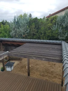 Residential home with pergola roof installation in Novato